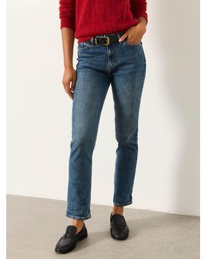 FatFace Chesham Dark Petite Girlfriend Jeans - Blue
