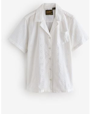 Superdry Heritage Broderie Short Sleeves Shirt - White