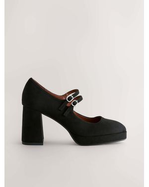 Next Forever Comfort Platform Mary Jane Heels - Black