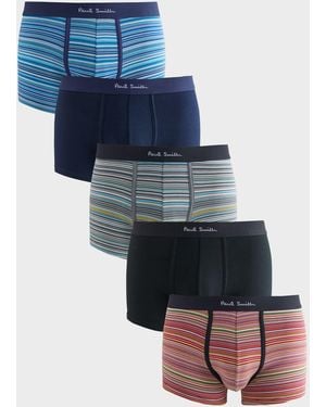 Paul Smith Signature Stripe Boxers 5 Pack - Blue