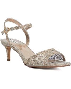 Dune Wide Fit Manicure Heeled Sandals - Metallic
