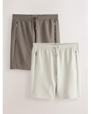 Next 2 Pack Zip Pocket Jersey Shorts - Multicolor