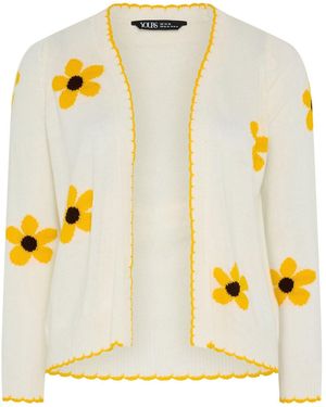 Yours Curve Yours Curve Scallop Cardigan - Metallic