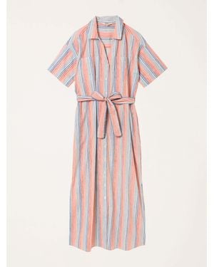 FatFace Fatface Susie Stripe Shirt Dress - Pink
