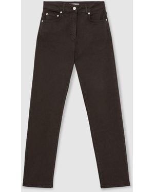 Reiss Grape Isabel Slim-Leg Mid-Rise Jeans - Black