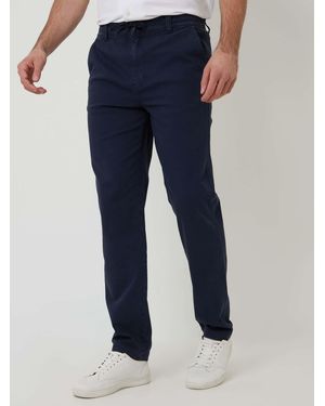Threadbare Elasticated Waist Regular Fit Chino Pants - Blue