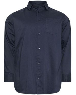 BadRhino Big & Tall Stretch Long Sleeve Shirt - Blue