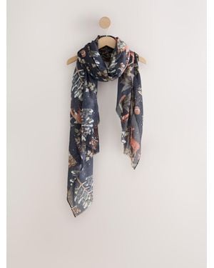 Next Animal Print Lightweight Scarf - Black