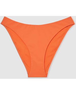 Reiss Coral Carina Fixed-Side Bikini Bottoms - Orange