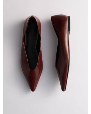 The Set Point Toe Ballet Flats Tan - Brown