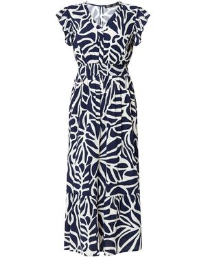 M Com Petite V-Neck Maxi Dress - Blue