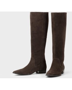 Vagabond Shoemakers Nella Tall Slouch Suede Boots - Black