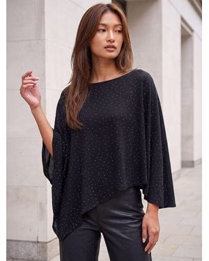 Roman Stretch Cape Top - Blue