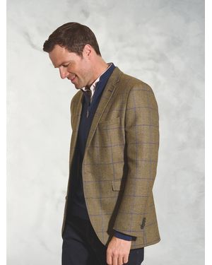 Brook Taverner Tailored Fit Check Jacket - Green