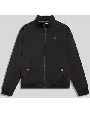 U.S. POLO ASSN. U. S. Polo Assn U. S. Polo Assn Cotton Twill Harrington Jacket - Black