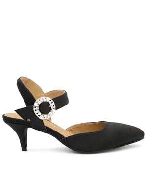 Jones Bootmaker Yuliana Leather Stiletto Heel Court Shoes - Black