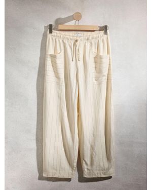 Next Stripe Loungewear Pants With Linen - Natural