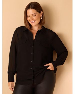 Live Unlimited Patch Pocket Shirt - Black