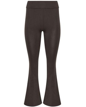 PixieGirl Petite Pixiegirl Petite Fold Over Waist Flared Leggings - Gray