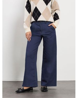M Com Petite Wide Leg Jeans - Blue
