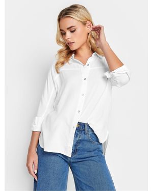 PixieGirl Petite Longsleeve Viscose Shirt - Weiß