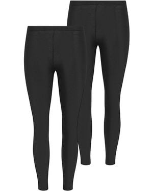 PixieGirl Petite Pixiegirl Petite Cotton Leggings 2 Pack - Black