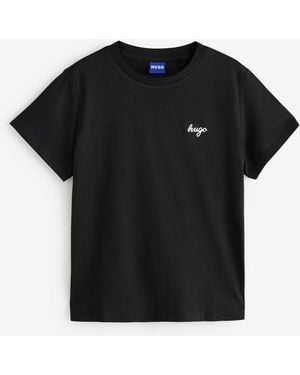 HUGO Script Small Logo T-Shirt - Black