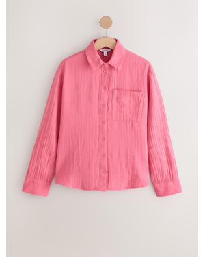 Next Long Sleeve Doublecloth Shirt - Pink