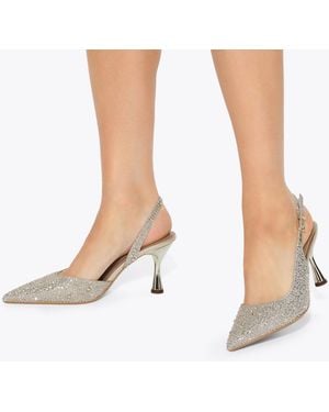 KG by Kurt Geiger Autumn D Orsay Embellished Heeled Shoes - White