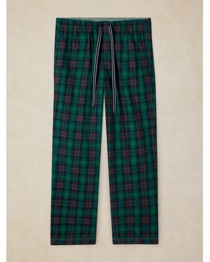 White Stuff Dark Wells Check Pajama Bottoms - Green