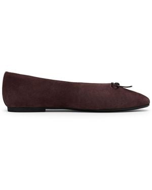 Clarks Befana Bow Ballerina Shoes - Brown