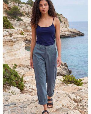 Roman Petite Embroidered Pants - Blue