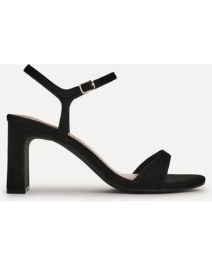 Linzi Charisma Barely There Block Heeled Sandals - Black