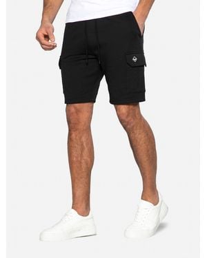 Threadbare Cargo Sweat Shorts - Black