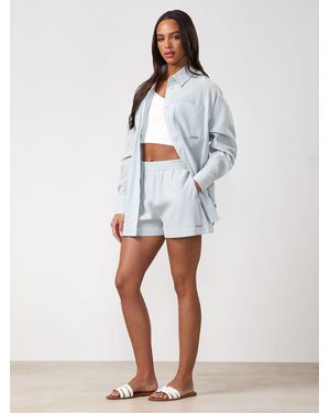 Gym King Signature Poplin Stripe Shirt - White