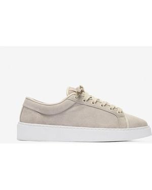 Cleens Suede Eton Sneakers - White