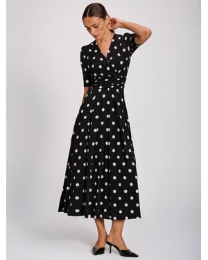 Jolie Moi Printed Jersey Maxi Dress - Black
