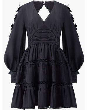 French Connection Aubrey 3D Lace Trim Mini Dress - Blue