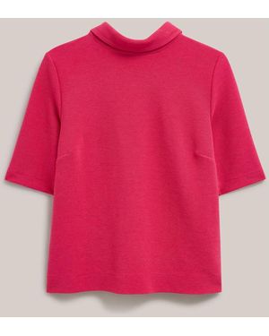 Hobbs Tali Textured Blouses - Pink