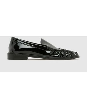 schuh Lorena Clean Ruched Loafer - White