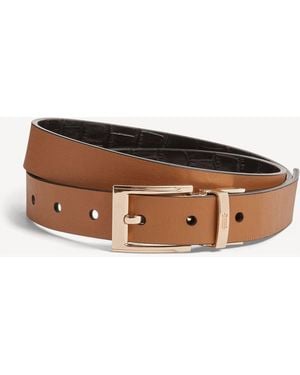 Hobbs Pauline Leather Reversible Belt - Brown
