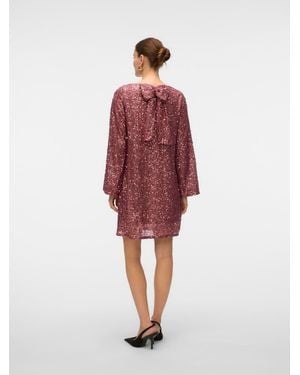 Vero Moda Vero Moda Bow Back Sequin Dress - Red