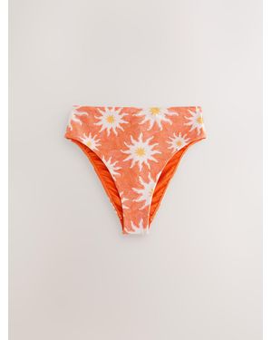 Never Fully Dressed Never Fully Dressed Sun High Waist Shine Tummy Control High Waist Bikini Briefs - Pink
