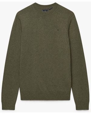 Superdry Essential Lw Wool Blend Sweater - Green