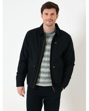 Saltwell Cotton Canvas Jacket With Cord Collar - Black