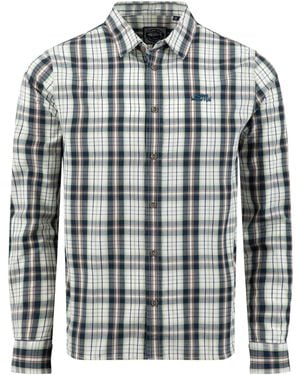 Weird Fish Lando Long Sleeve Check Shirt - Natural