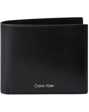 Calvin Klein Calvin Klein Full-Grain Leather Rfid Billfold Wallet - Black