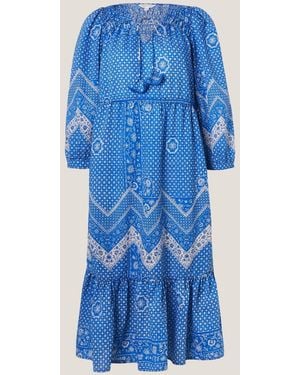 Monsoon Iggy Print Dress - Blue