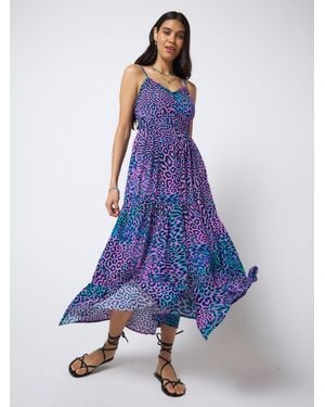 Scamp & Dude Pintuck Midi Sundress - Blau