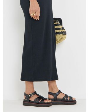 JD Williams Extra Wide Fit T Bar Flat Sandals - Blue